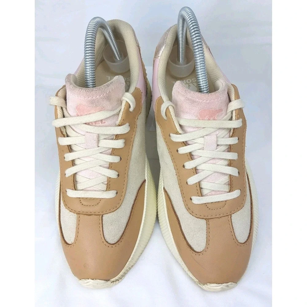 Sorel Ona Blvd Classic Low Top Sneaker Womens 7.5 Honest Beige Waterproof READ